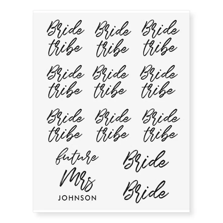 Modern Bride tribe and Future Mrs Temporary Tattoos | Zazzle Modern Bride tribe and Future Mrs Temporary Tattoos | Zazzle