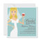 Modern Bride Wine Theme Bridal Shower Invitation
