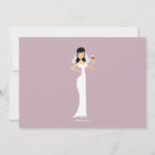 Modern Bride Wine Theme Bridal Shower Invitation (Back)