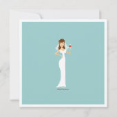Modern Bride Wine Theme Bridal Shower Invitation (Back)