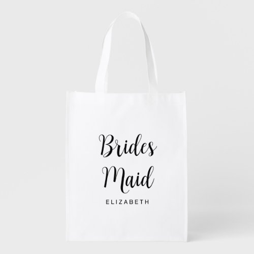 Modern Bridesmaid Bachelorette Template Womens Grocery Bag