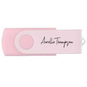 Modern Bridesmaid Bridal Pastel Pink Flash Drive