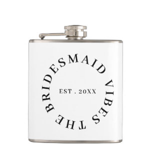 Modern Bridesmaid Club Bachelorette Design Flask