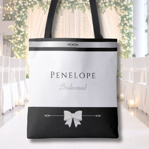 Modern Bridesmaid Gift   Luxury Typography Tote Bag