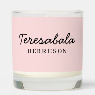 Modern Bridesmaid Minimalist Script Design Scented Candle