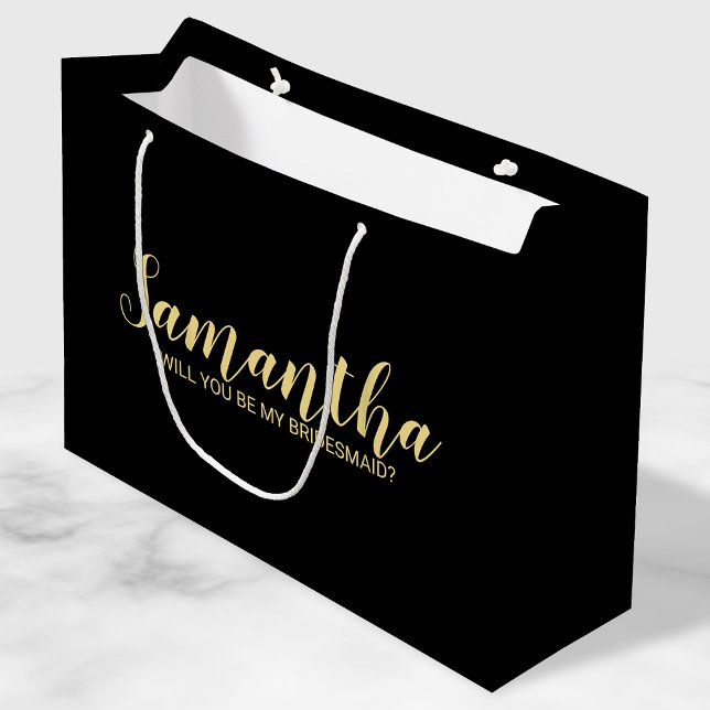 Modern Bridesmaid Proposal Large Gift Bag (Creator Uploaded)