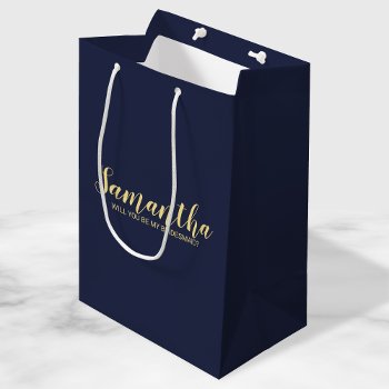 Modern Bridesmaid Proposal Medium Gift Bag by manadesignco at Zazzle
