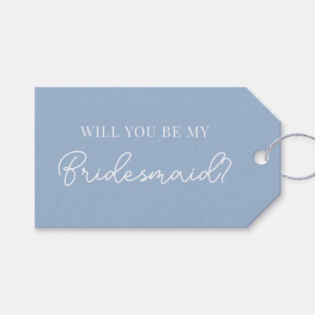 Modern Bridesmaids Proposal Tag (Front (Horizontal))