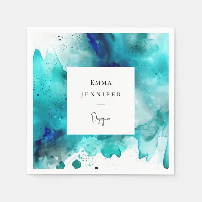 Modern bright Abstract Painted Pattern  Napkins (Front)