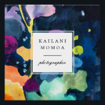 Modern Bright Abstract Painted Pattern Poster<br><div class="desc">Modern bright painted abstract pattern,  professional business sign poster. Colorful abstract art backgrounds,  template text lines for name and title.</div>