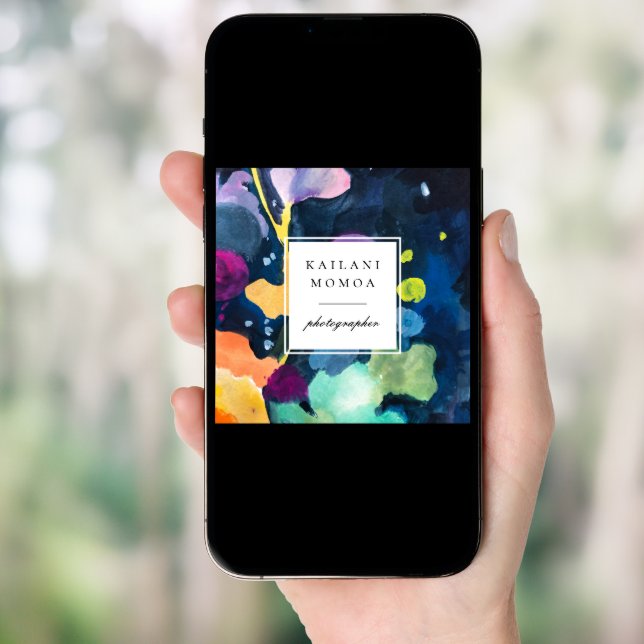 Modern Bright Abstract Painted Pattern Poster (Front Digital)