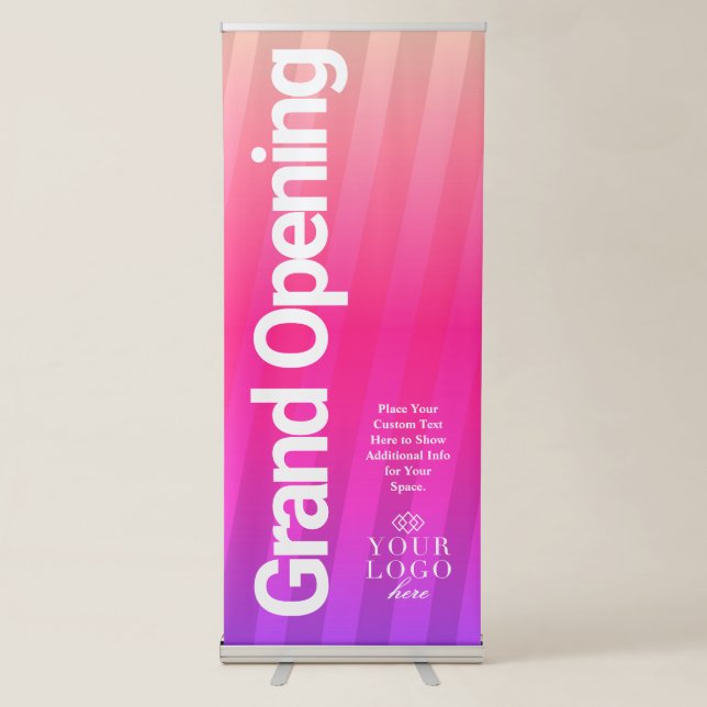 Modern Bright and Bold Grand Opening Business Retractable Banner (Front)