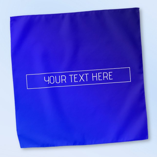 Modern Bright Blue & Purple Gradient Ombre Bandana (Creator Uploaded)