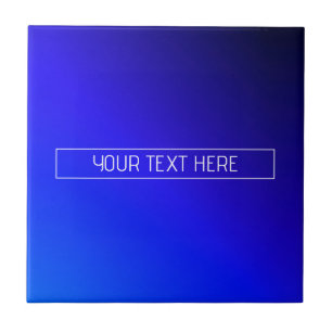 Modern Bright Blue & Purple Gradient Ombre Ceramic Tile