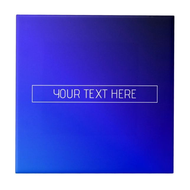 Modern Bright Blue & Purple Gradient Ombre Ceramic Tile (Front)