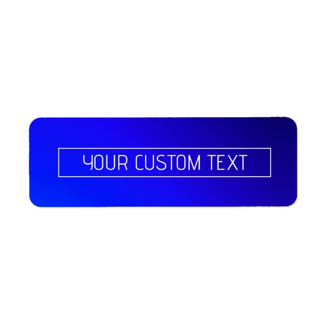 Modern Bright Blue & Purple Gradient Ombre Label (Front)