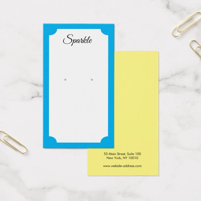 Modern Bright Bold Colors Earring Display Card (Office)