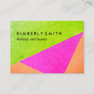 Modern Bright Color Blocks Business Card
