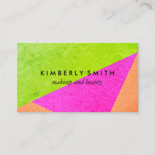 Modern Bright Color Blocks Business Card