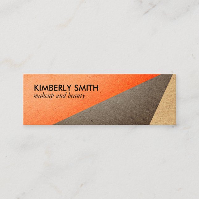 Modern Bright Color Blocks Mini Business Card (Front)