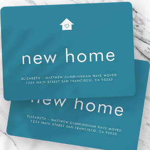 Modern Bright Color Minimalist New Home Announcement