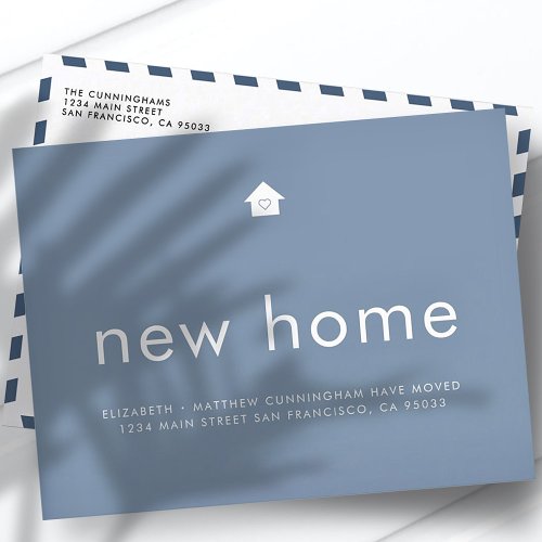 Modern Bright Color Minimalist New Home Announcement Postcard