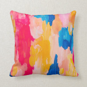 Modern bright color Painting Spring Design Throw P Pillow