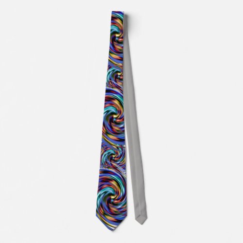 Modern Bright Color Swirled Pattern Abstract Neck Tie