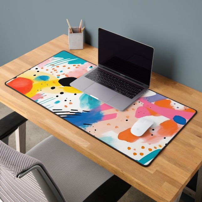 Modern Bright Colorful Abstract  Desk Mat (Office 2)