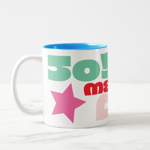 MODERN bright colorful Bold Joy Merry Love Two_Tone Coffee Mug