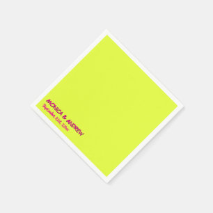 Modern Bright & Colorful Neon Yellow Style Napkins