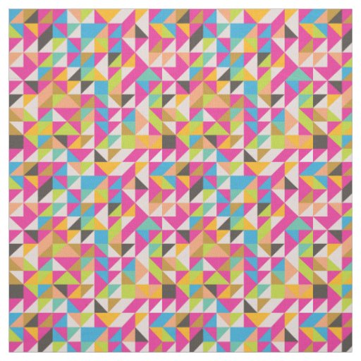 Modern  bright geometric  pattern fabric