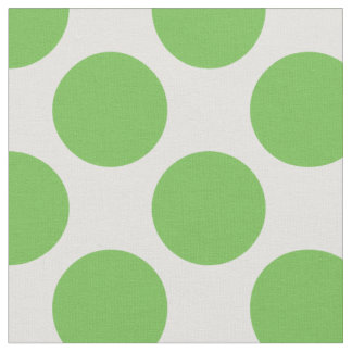 Green Polka Dots Fabric | Zazzle