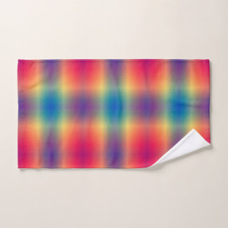 Modern Bright Multi Colored Pattern Hand Towel