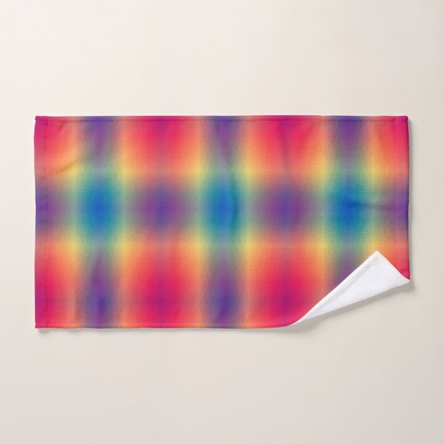 Modern Bright Multi Colored Pattern  Hand Towel (Hand Towel)