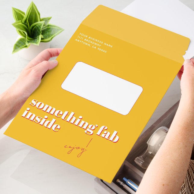 Modern Bright Orange Business Envelope Mailers (Desk)
