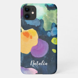 Modern Bright Painted Abstract Pattern iPhone 11 Case