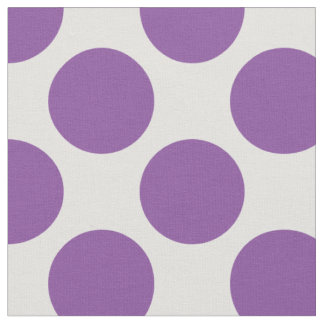 Purple Polka Dot Fabric | Zazzle