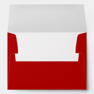Modern Bright Red Custom Christmas Envelope