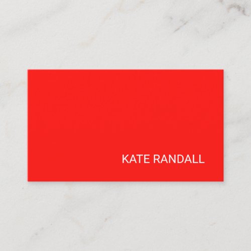 Modern Bright Red Professional Networking Business Card
