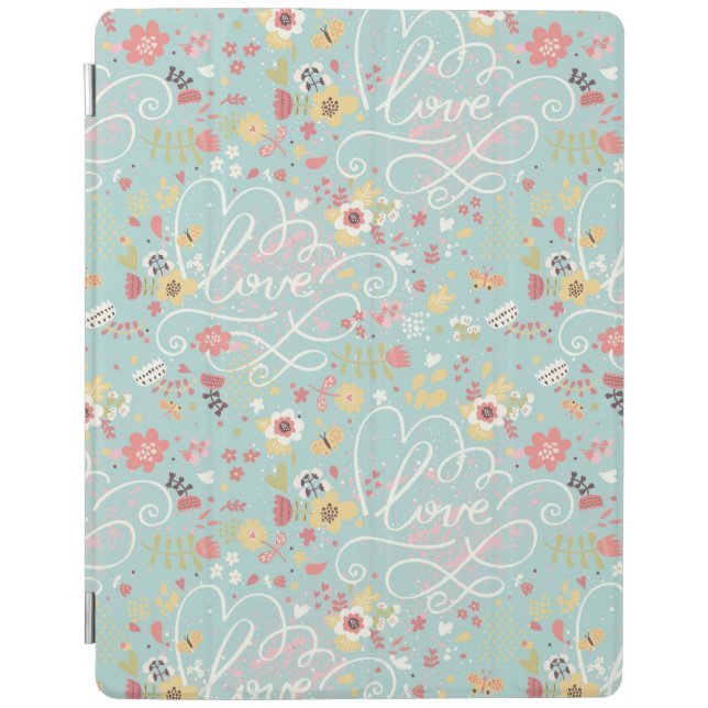 Modern Bright Romantic Pattern iPad Smart Cover (Front)
