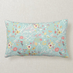 Modern Bright Romantic Pattern Lumbar Pillow