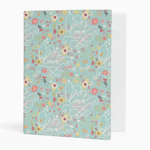 Modern Bright Romantic Pattern Mini Binder