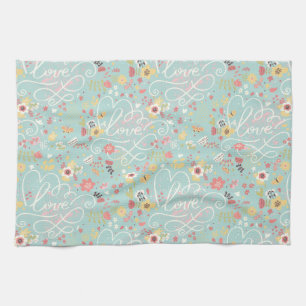 Modern Bright Romantic Pattern Towel