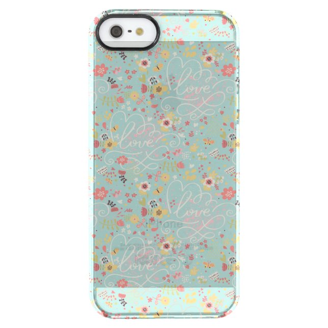 Modern Bright Romantic Pattern Uncommon iPhone Case (Back)