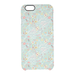 Modern Bright Romantic Pattern Clear iPhone 6/6S Case