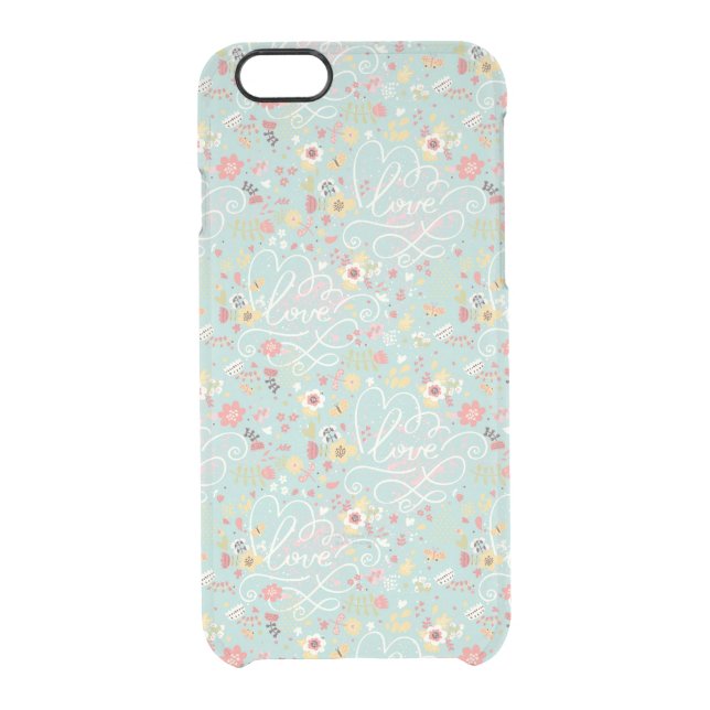 Modern Bright Romantic Pattern Uncommon iPhone Case (Back)