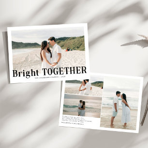 Modern Bright Together Christmas Couples Holiday Card