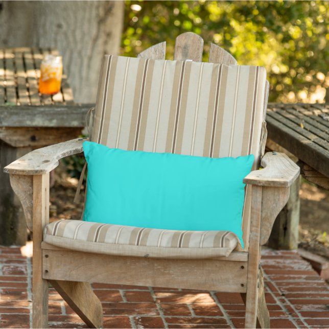 Modern Bright Turquoise Lumbar Pillow (Chair)
