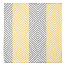 Modern Bright yellow grey stripes minimalist